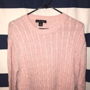 Pink Cotton/Cashmere Blend Sweater